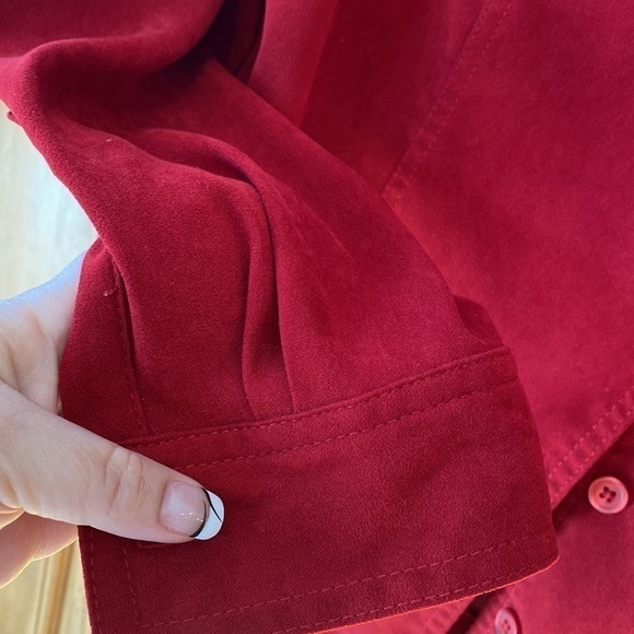 Koret Women's Red Button Down Shirt - Picture 6 of 8